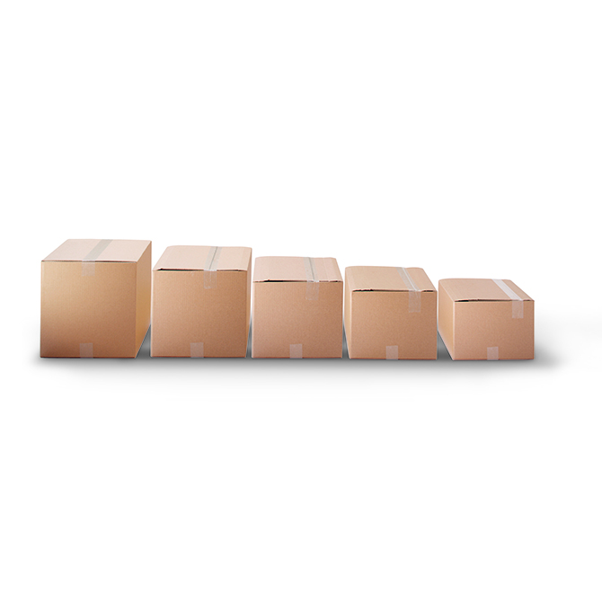 Boîtes en carton à hauteur variable