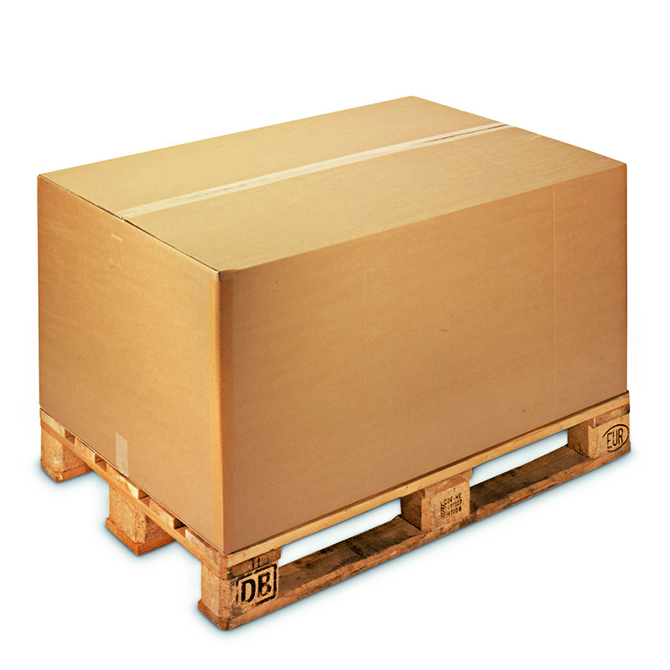 Container en carton à quatre rabats
