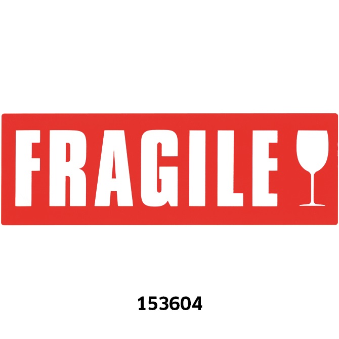 Etiquette papier 165x56mm -Fragile+logo-