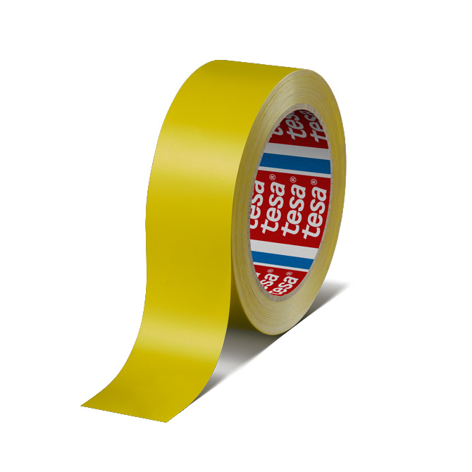 Adhésif PVC 50mmx66m jaune Tesa 60404