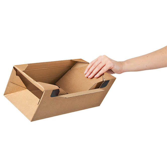 Dekseldoos met zelfklevende sluiting