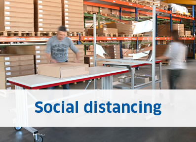 Social distancing op het werk