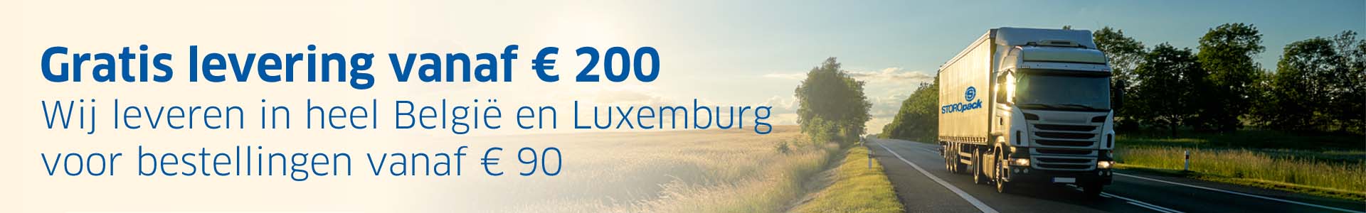 Gratis levering vanaf € 180. Wij leveren in heel België en Luxemburg voor bestellingen vanaf € 80.