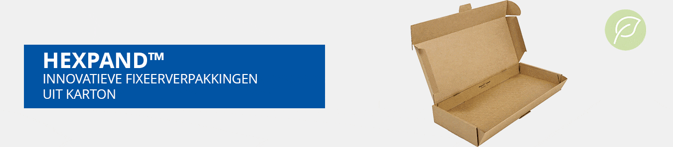 Hexpand fixeerverpakkingen uit karton (GIF) Hexpand fixeerverpakkingen uit karton (GIF)