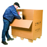 Container en carton avec palette integrée