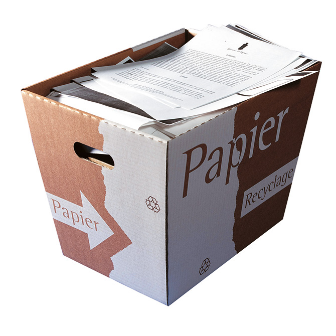 Poubelle pour papier en carton