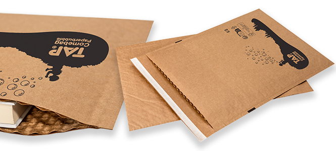 Papieren enveloppen met papieren luchtkussenfolie (afbeelding) Papieren enveloppen met papieren luchtkussenfolie (afbeelding)
