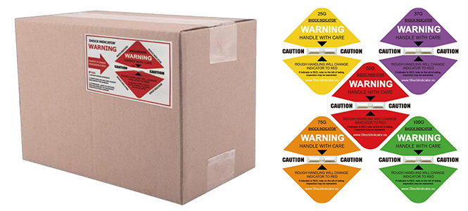Shock indicator tegen transportschade (afbeelding) Shock indicator tegen transportschade (afbeelding)