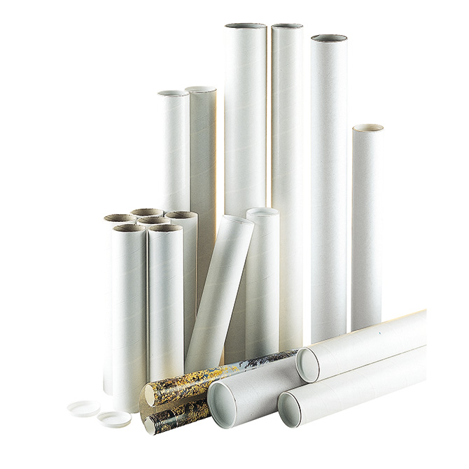 Tubes en carton blanc 65x6cm Tubes en carton blanc 65x6cm