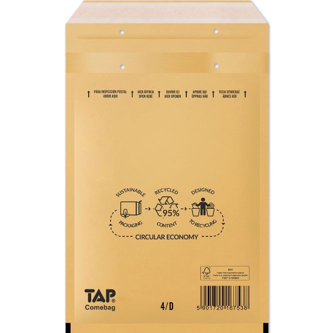 Enveloppes en papier avec film à coussins d'air – recyclé