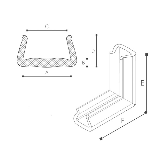 U-hoekprofielen in schuim
